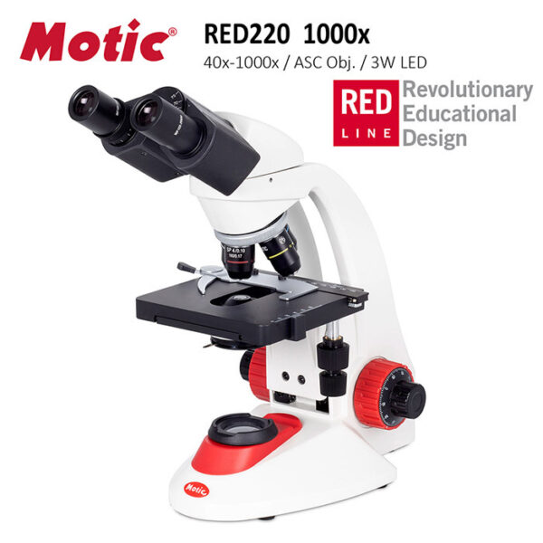 Motic RED Line 紅線系列 RED220 1000x ASC 中型雙眼LED複式生物顯微鏡 (C)